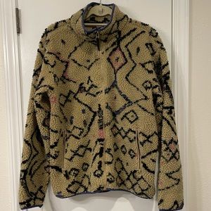 BDG damask Sherpa fleece jacket urban outfitters